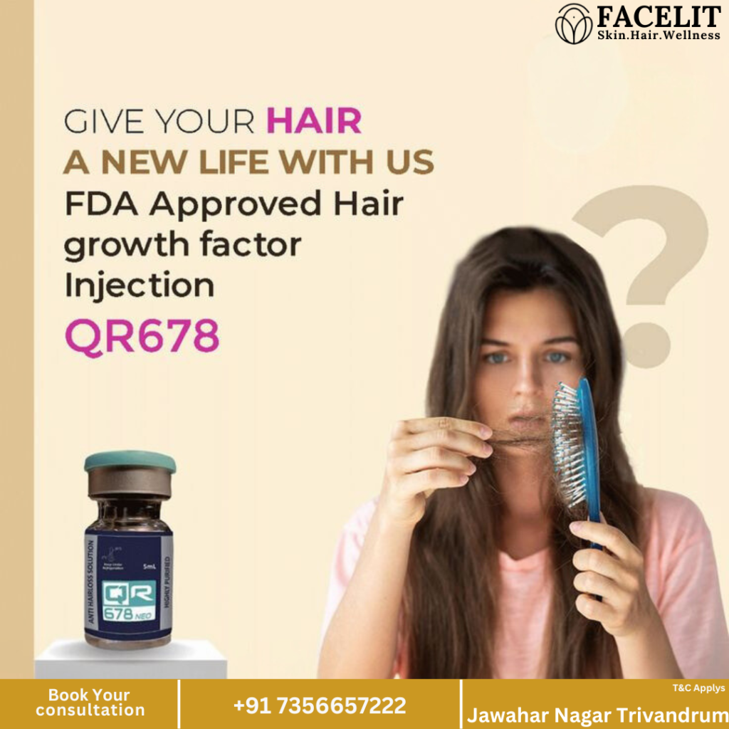 Best Hair Growth Treatment in Trivandrum QR 678 at Facelit Clinic