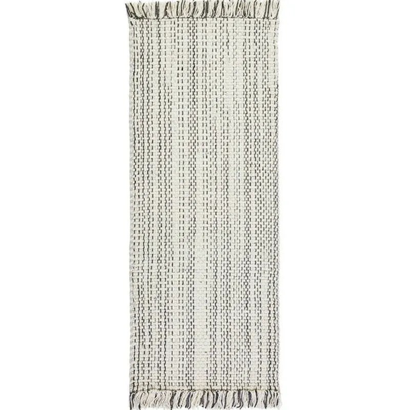 Flatweave Wool Rug Handwoven Handmade Bedside Mat for Bedroom - Warmly Home