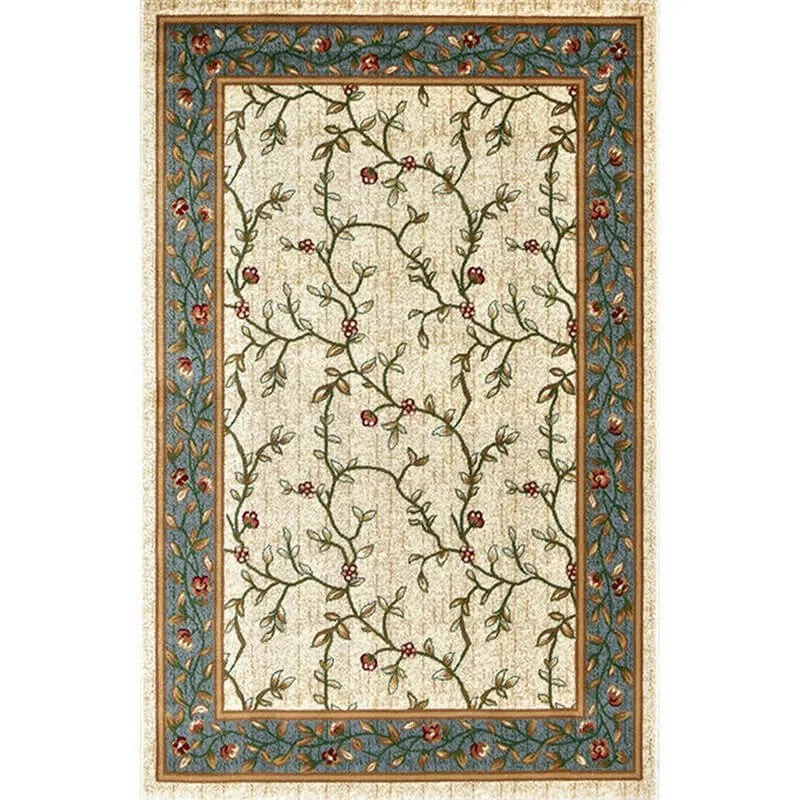 Vintage Floral Rug Vine Flower Natural Color Thickness Area Carpets - Warmly Home