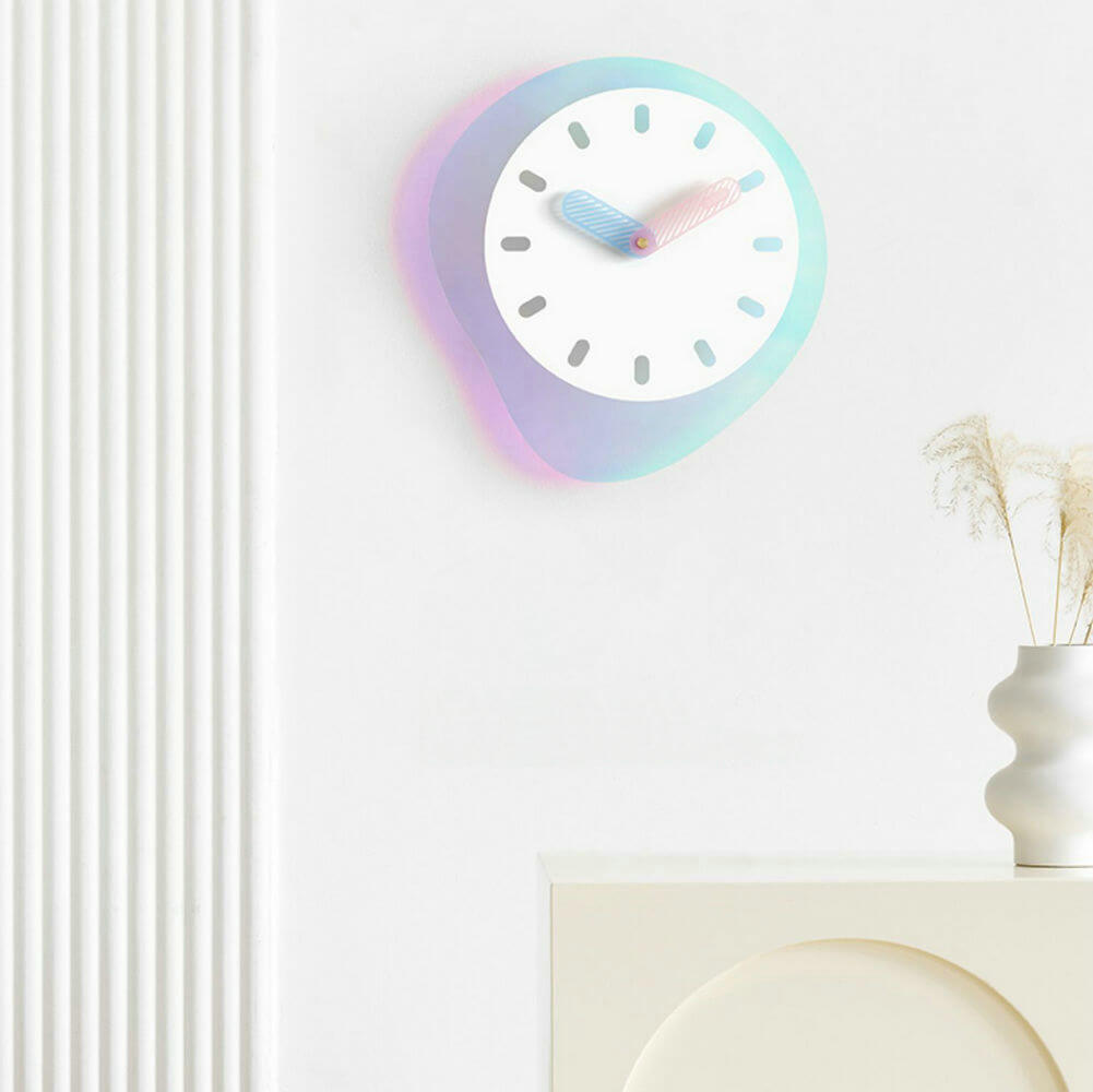 Unique Colorful Clock Shaped Wall Watch Decor for Home Wall Design - Warmly Life