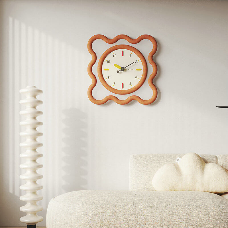 Flower Clock Shaped Unique Floral Wall Watch for Living Room Decor - Warmly Life