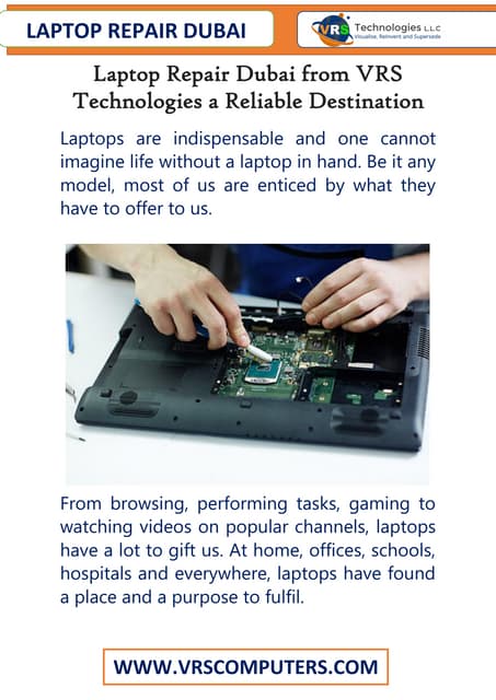 Laptop Repair Dubai from VRS Technologies a Reliable Destination