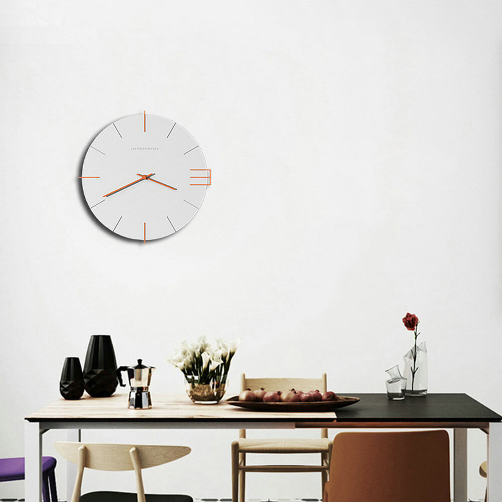 Round Clock Nordic Modern Design Living Room Concrete Wall Watch Decor - Warmly Life