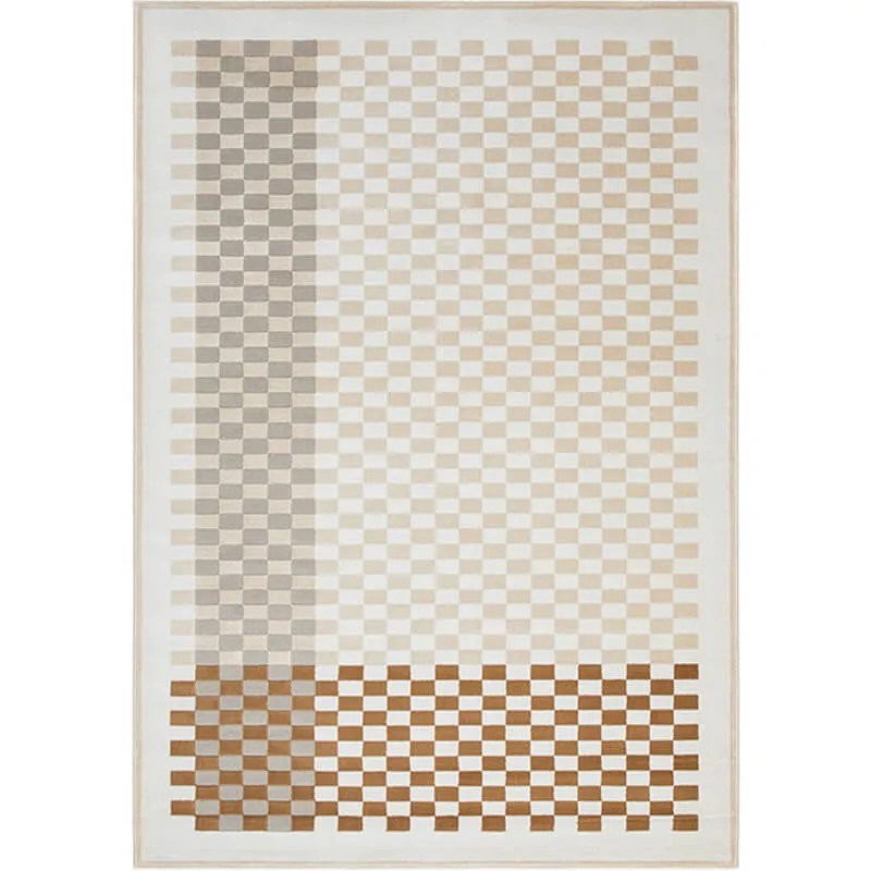 Checkered Rug Unique Design Mixed Soft Color Area Space Carpets - Warmly Home