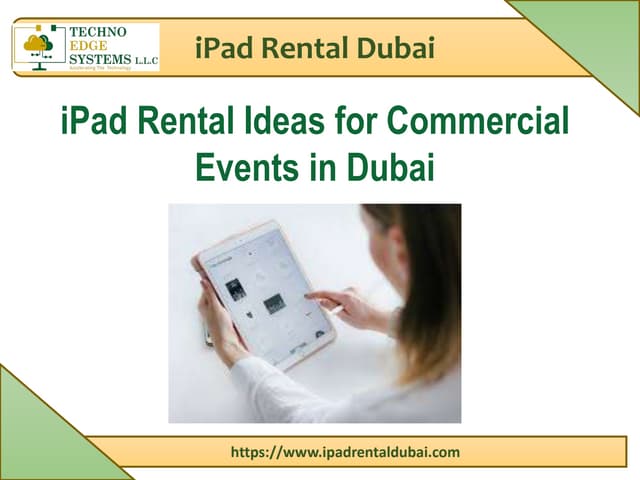 iPad Rental in Dubai for Commercial Events