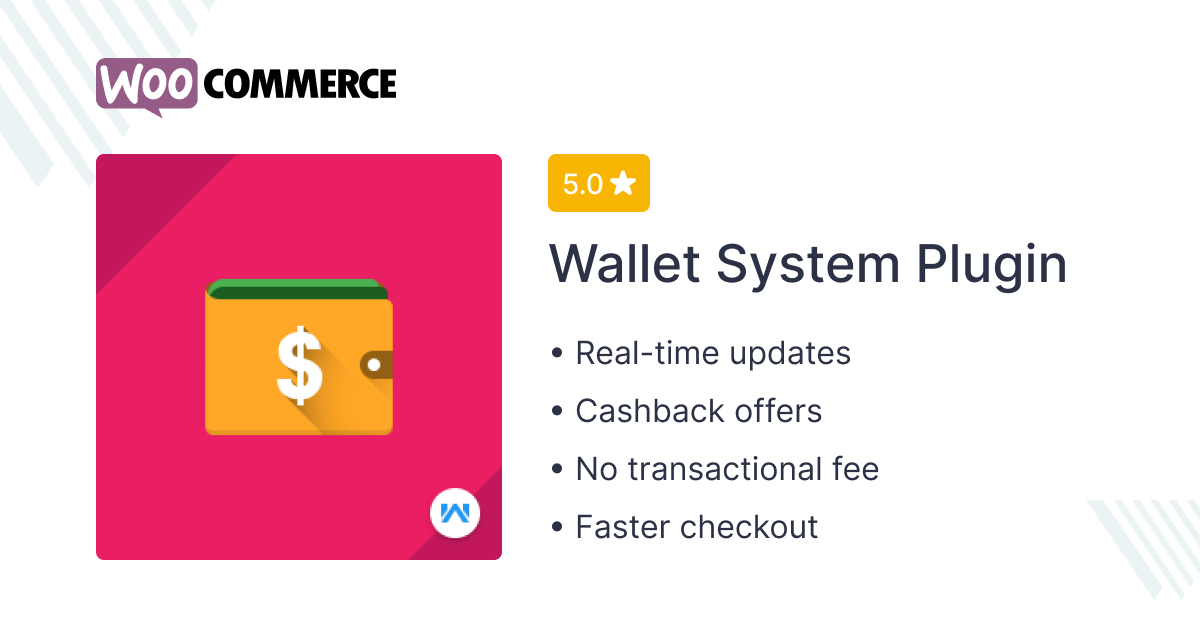 WooCommerce Wallet Plugin | Cashback Credit Refund Payment  - WebKul