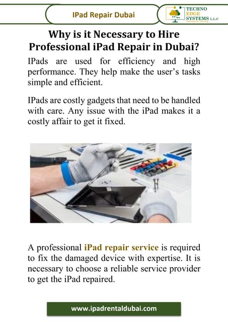 Hire Professional iPad Repair Services in Dubai