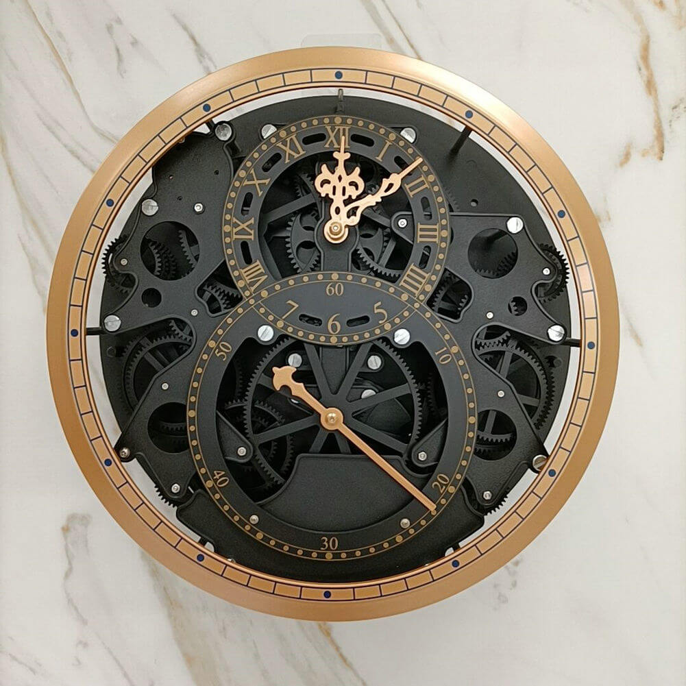 14" Industrial Wall Clock Mechanical Gear Unique Industry Style Interior Watches - Warmly Life