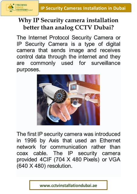 Why IP Security Camera Installation is Better In Dubai?