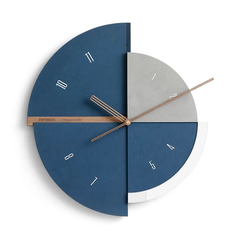 Unique Irregular Wall Clock Big Modern Design Interior Watches for Home Decor - Warmly Home