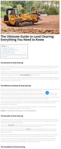 The Ultimate Guide to Land Clearing Everything You Need to Know