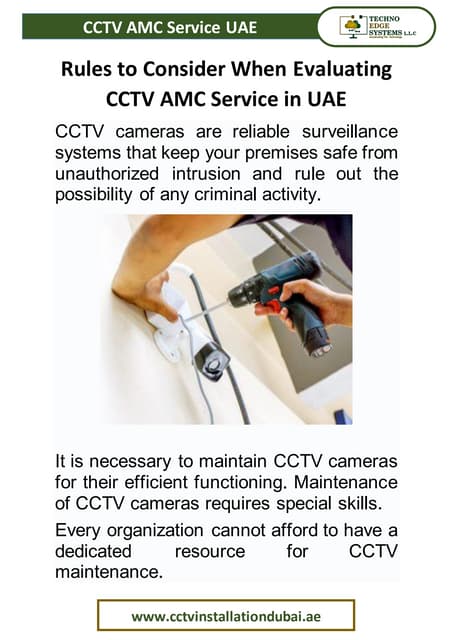 CCTV AMC Service in UAE for all Types of Business Uses