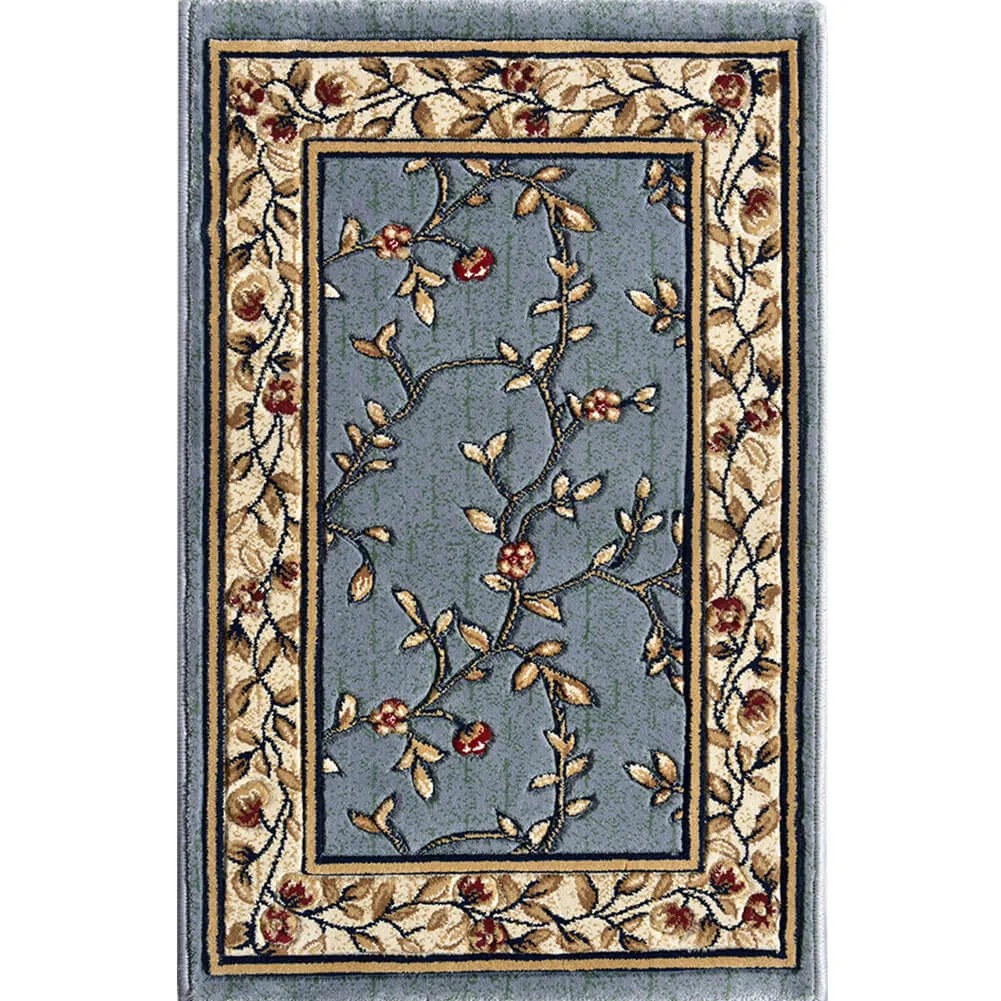 Throw Rugs Thickness Soft Vintage Retro Small Carpets Blue Front Doormat - Warmly Home