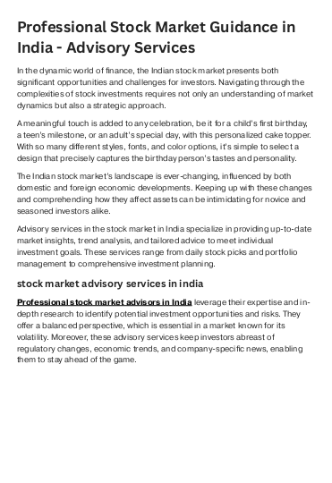 Professional Stock Market Guidance in India.pdf