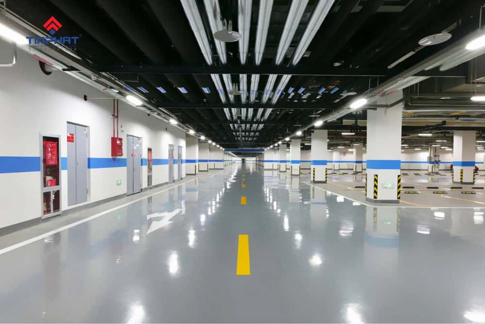 Sơn Epoxy tầng hầm - Báo giá thi công sơn sàn tầng hầm 2013