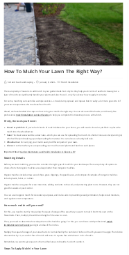 How To Mulch Your Lawn The Right Way