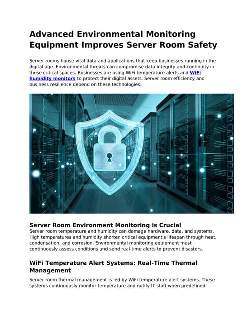 WiFi Temperature Alert Systems: Real-Time Thermal Management