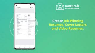 Workruit Instant Resume | Quick Steps To Create Resume With Resume Builder App | Free CV Builder App