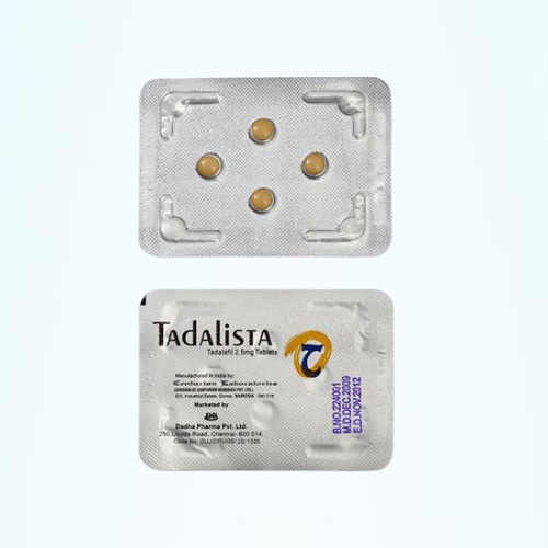 Buy Tadalista 2.5 Mg (Tadalafil) Tablets Online at $0.50/Pill