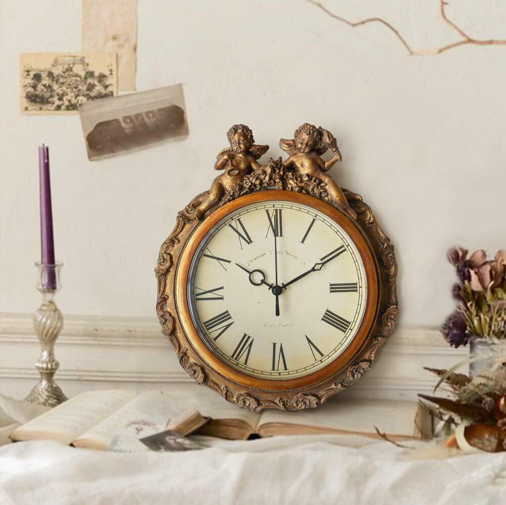 Vintage Clock Retro Stylish Rustic Design Wall Watches for Interior Decor - Warmly Life