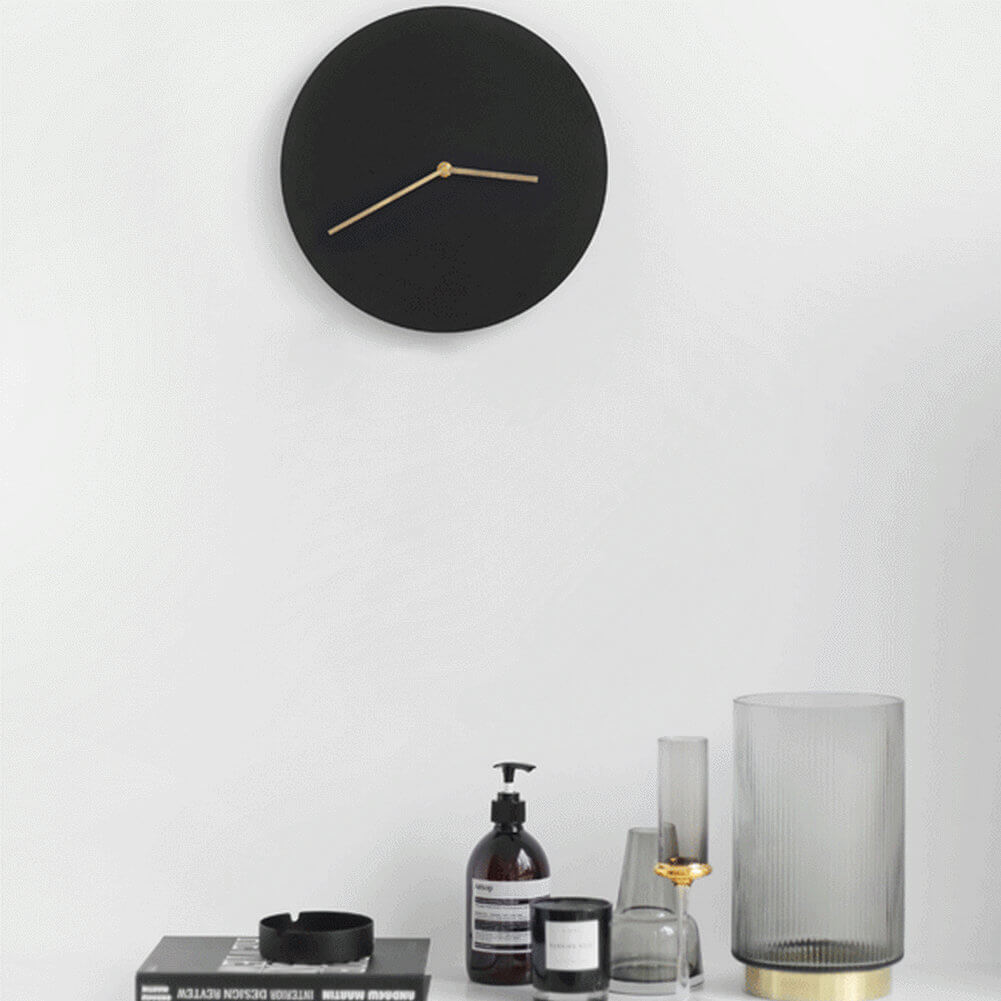 Black Wall Clock Awesome Steel Minimalist Stylish Modern Clocks Interior Watches Decor - Warmly Life