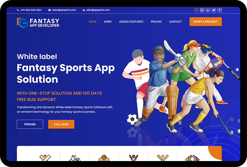 Fantasy Golf Platform developed by Fantasy App Developer