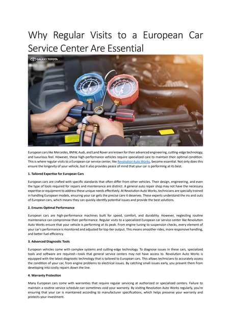 Why Regular Visits to a European Car Service Center Are Essential.pdf