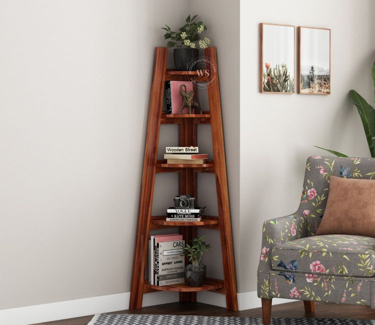 Buy Modern Geometric Bookshelf | Wooden Street