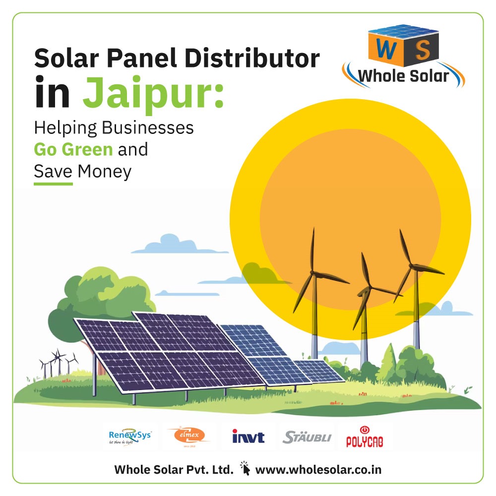 Solar Panel Distributor in Jaipur: Helping Businesses Go Green and Save Money - Whole Solar