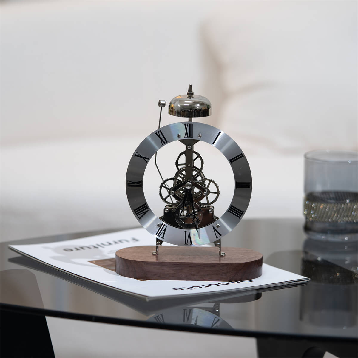 Industrial Clock Mechanical Stylish Unique Table Timepiece Creative Desktop Watches - Warmly Life